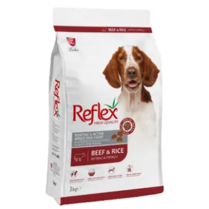 Reflex Hunting & Active Adult dog food Beef & Rice 3kg