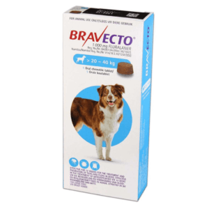 Bravecto Chewable Tablet for Dogs - 20 to 40kg, 1 Treatment