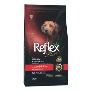 Reflex Plus Premium Adult Dog Food - Medium/Large Breed Senior Lamb & Rice 3kg