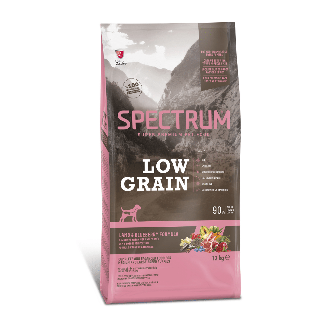 SPECTRUM LOW GRAIN LAMB &amp; BLUEBERRY FOR MEDIUM AND LARGE BREED ADULT