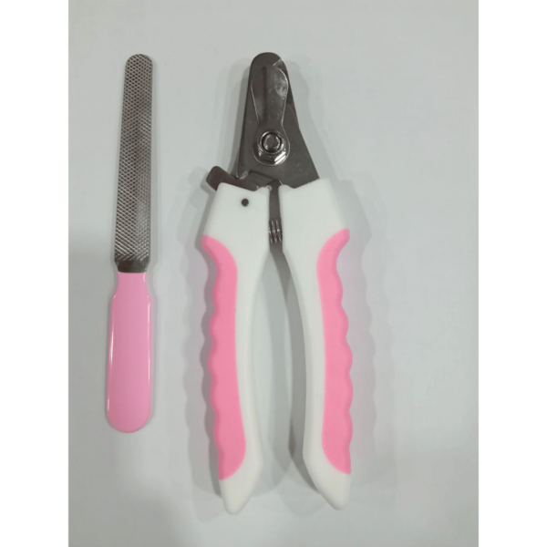 Nail clippers - small - pink and white