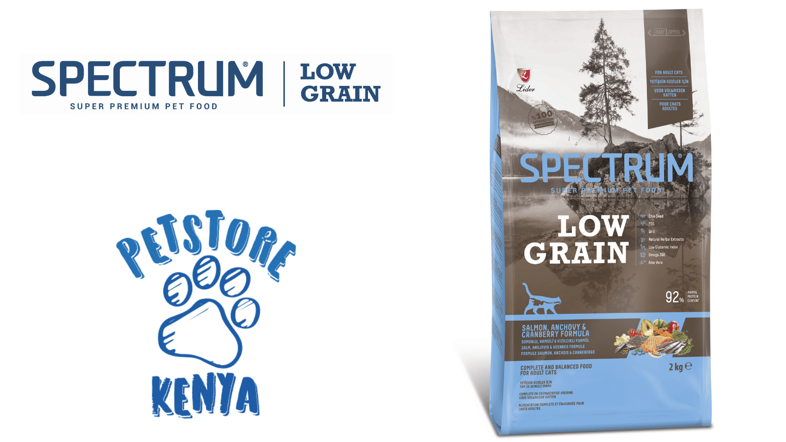 SPECTRUM LOW GRAIN SALMON, ANCHOVY &amp; CRANBERRY FOR ADULT CATS