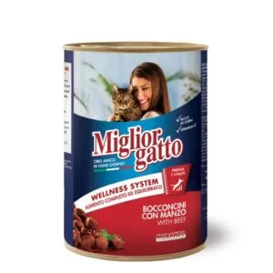 Migliorgatto CHUNKS WITH BEEF 405Gr