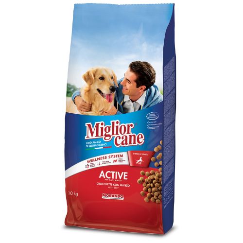 MIGLIORCANE DOG FOOD ACTIVE CROQUETTES with BEEF