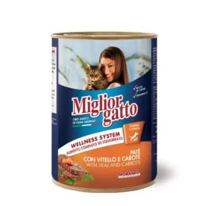 MIGLIOR CAT CAN VEAL & CARROTS PATE 400GR