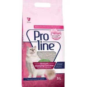 Proline Bentonite Clumping Cat Litter Baby Powder 5L