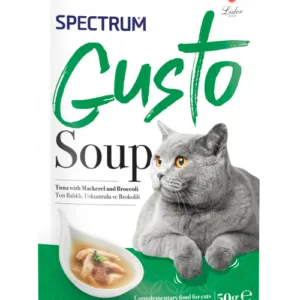 SPECTRUM GUSTO SOUP FOR CAT WITH TUNA MACKEREL AND BROCCOLI 50GR