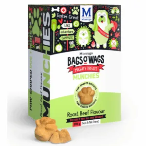 Montego Bags O' Wags Dog Treats - Munchies Beef 350g