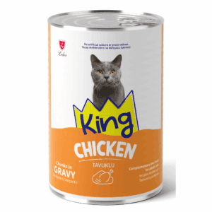 KING CANNED CAT FOOD CHICKEN CHUNKS IN GRAVY - 400GR