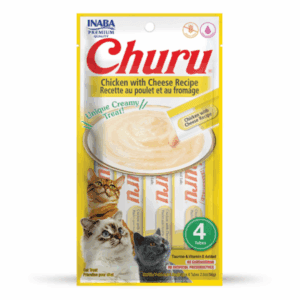CHURU CAT TREATS - CHICKEN WITH CHEESE RECIPE 4 TUBES