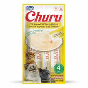 CHURU CAT TREATS - CHICKEN WITH CHEESE RECIPE 4 TUBES