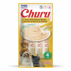 CHURU CAT TREATS - TUNA WITH CHEESE RECIPE 4 TUBES