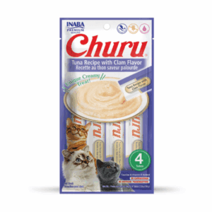 CHURU CAT TREATS - TUNA RECIPE WITH CLAM FLAVOR 4 TUBES