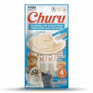 CHURU CAT TREATS - TUNA RECIPE WITH SEAFOOD FLAVOR 4 TUBES