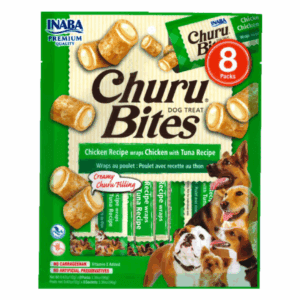 CHURU FUN BITES DOG TREATS - CHICKEN RECIPE WRAPS TUNA RECIPE