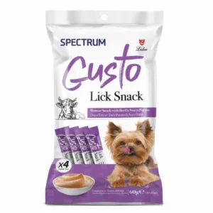 SPECTRUM GUSTO LICK SNACK FOR DOG WITH BEEF AND SWEET POTATO 60GR