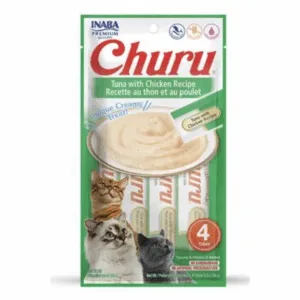 CHURU CAT TREATS - TUNA WITH CHICKEN RECIPE 4 TUBES