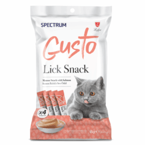 SPECTRUM GUSTO LICK SNACK FOR CAT WITH SALMON 4*15GR
