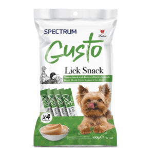 SPECTRUM GUSTO LICK SNACK FOR DOG WITH TURKEY, DUCK AND SPINACH 60GR