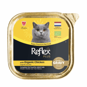 REFLEX PLUS CAT FOOD ALUTRAY - ORGANIC CHICKEN IN GRAVY 85GR