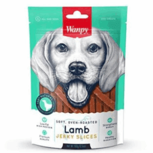 WANPY DOG TREATS - LAMB JERKY SLICES 100GR